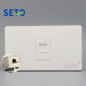 

SeTo 120 Type Gigabit Shield RJ45 Cat6 Network Outlet Wall Plate Socket Keystone Faceplate