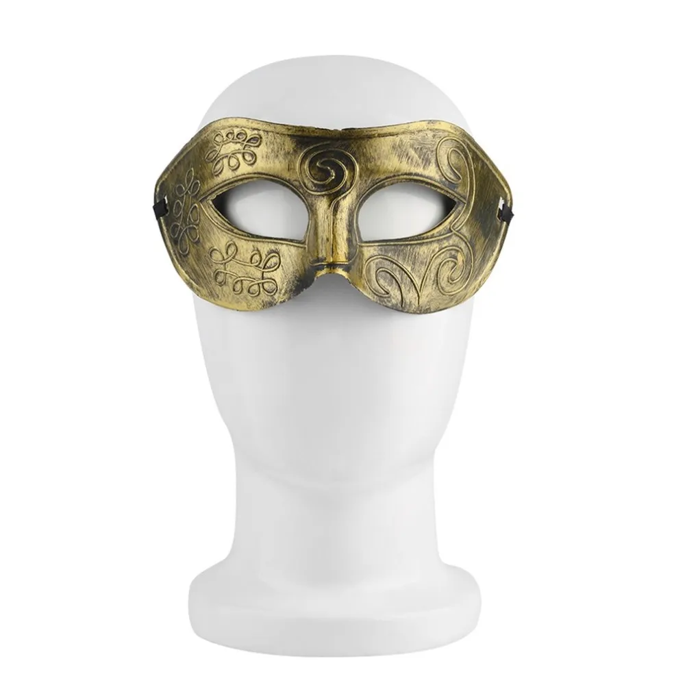 1PC Silver Half Face Retro Roman Gladiator Halloween Party Facial Masquerade Mask Men Women Party Anonymous 4