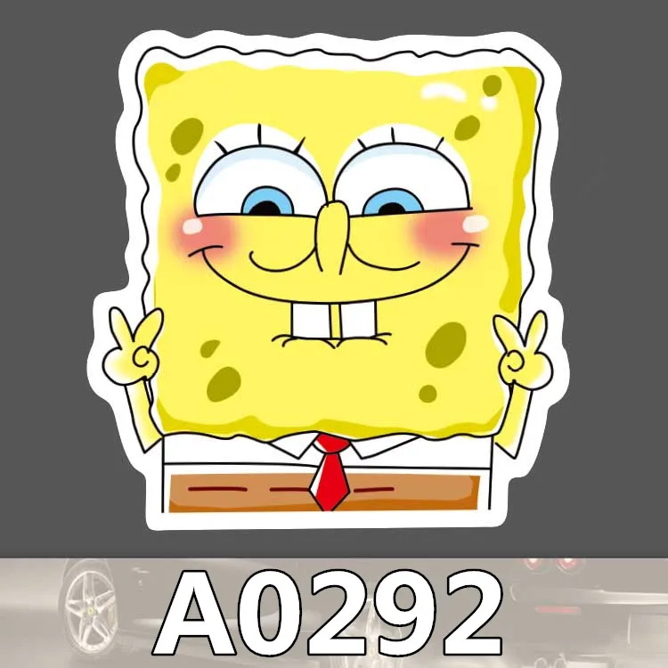 

Bevle A0292 Spongebob Waterproof Sticker for Cars Laptop Luggage Skateboard Graffiti Cartoon Notebook Stickers