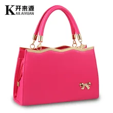 New Arrival 2015 Spring Summer Fashion Women’s Brand Cute Bow Handbags One Shoulder Cross-body Handbag Patchwork Tote Bag