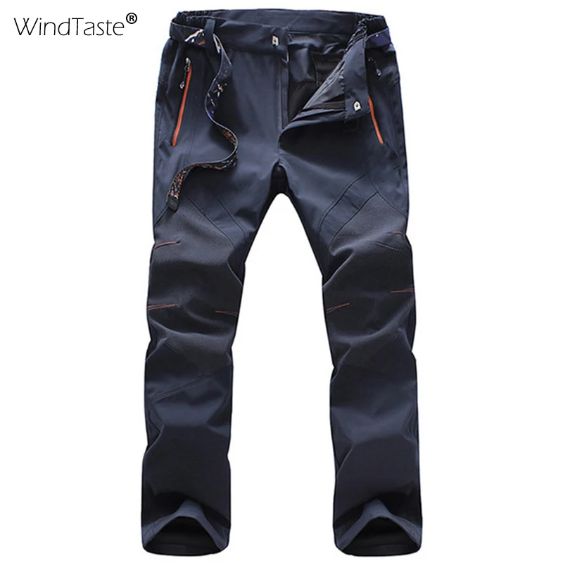 WindTaste الرجال الصيف Softshell السراويل تنفس سريعة جاف الرياضة في الهواء الطلق التخييم التزلج تسلق للماء MaleTrousers KA033