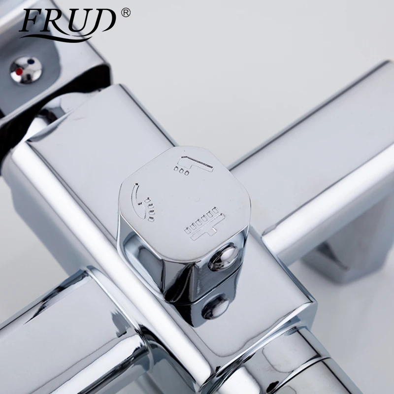 Frud 1 комплект дождевой смеситель для душа в ванную с ручным распылителем