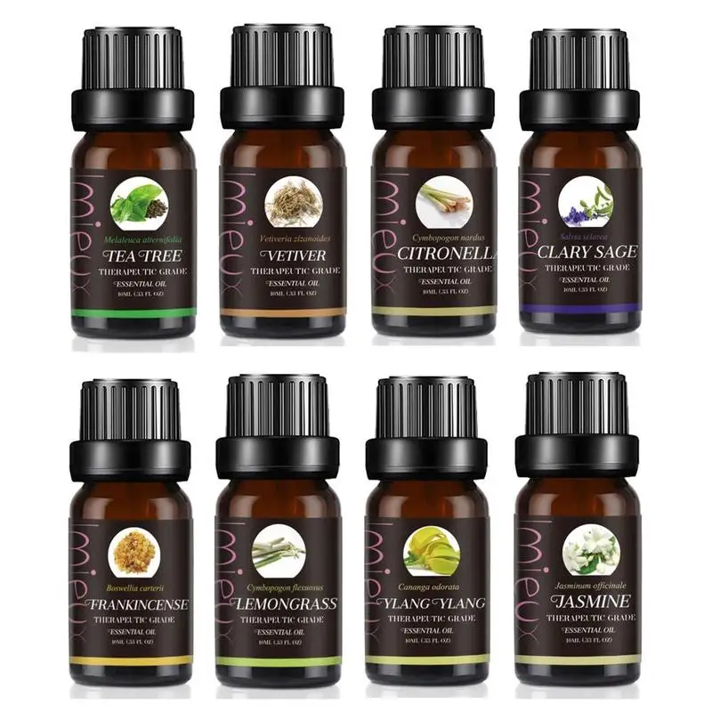 

10ml Pure Essential Oils For Aromatherapy Diffusers Pure Essential Oils Fragrance Oil Skin Organic Body Massage Relax