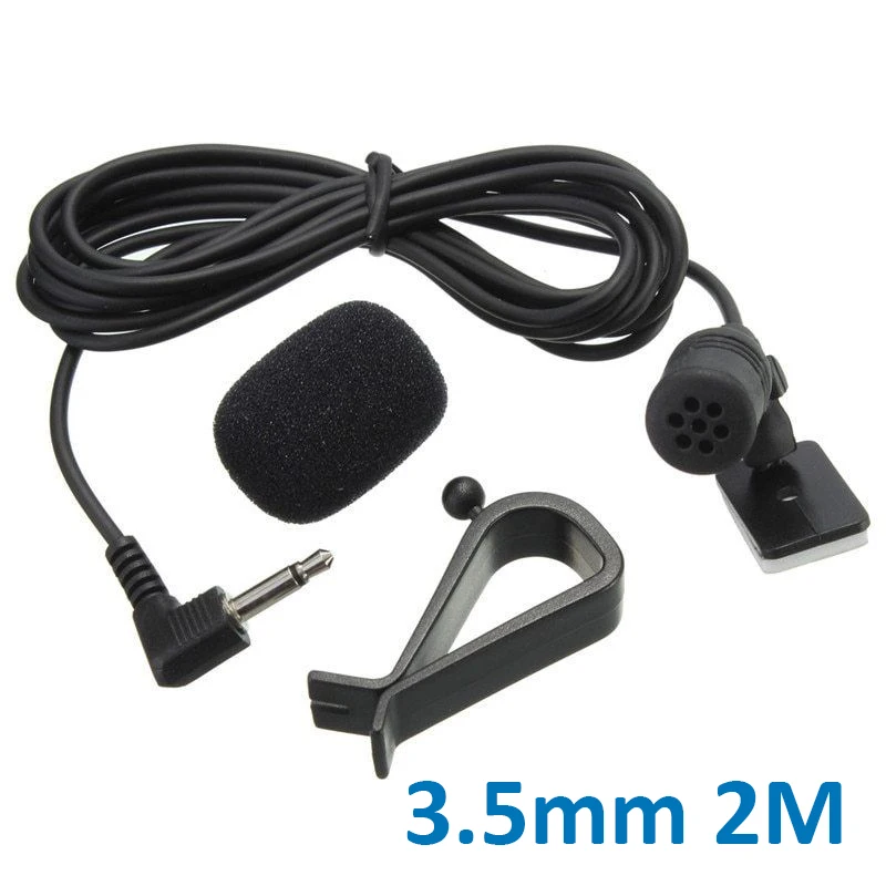 

3.5mm Microphone Car Radio Stereo Receiver GPS Bluetooth Enabled Audio DVD External Mic Music Player Consumer Accessories