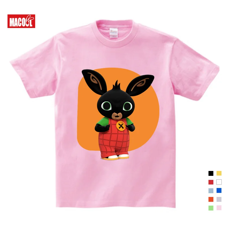 

2019 Children Cartoon Bing Rabbit/Bunny Funny T Shirt Baby Boys/Girls Summer Tops Short Sleeve T Shirts Kids Cute Clothes 3T-9T