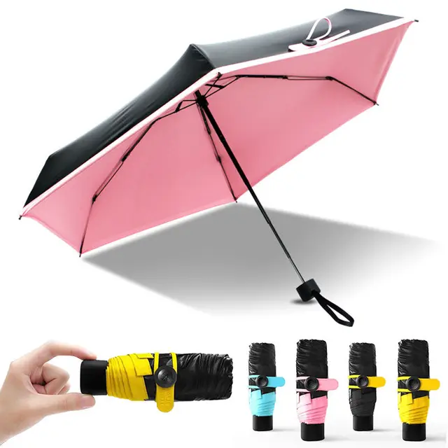 Mini Pocket Umbrella Compact 5 Folding Anti UV Sun Protection Umbrellas