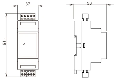 Din-рейка монтажный тензодатчик/датчик усилителя RS485, MODBUS RW-GT01DE
