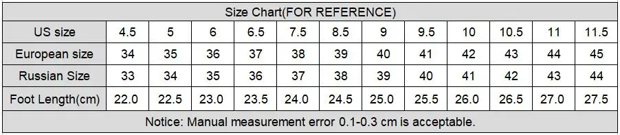 Size Chart Russian To European