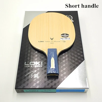 LOKI V5 ракетка для настольного тенниса, профессиональная тренировочная ракетка для пинг-понга, ракетка для пинг-понга, не резиновая ракетка для пинг-понга - Цвет: short handle