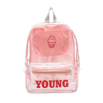 

3PCS / LOT Backpack for Teenager Girls Transparent Jelly Beach Bagpack Waterproof Backpack Harajuku Bag Mochila Mujer