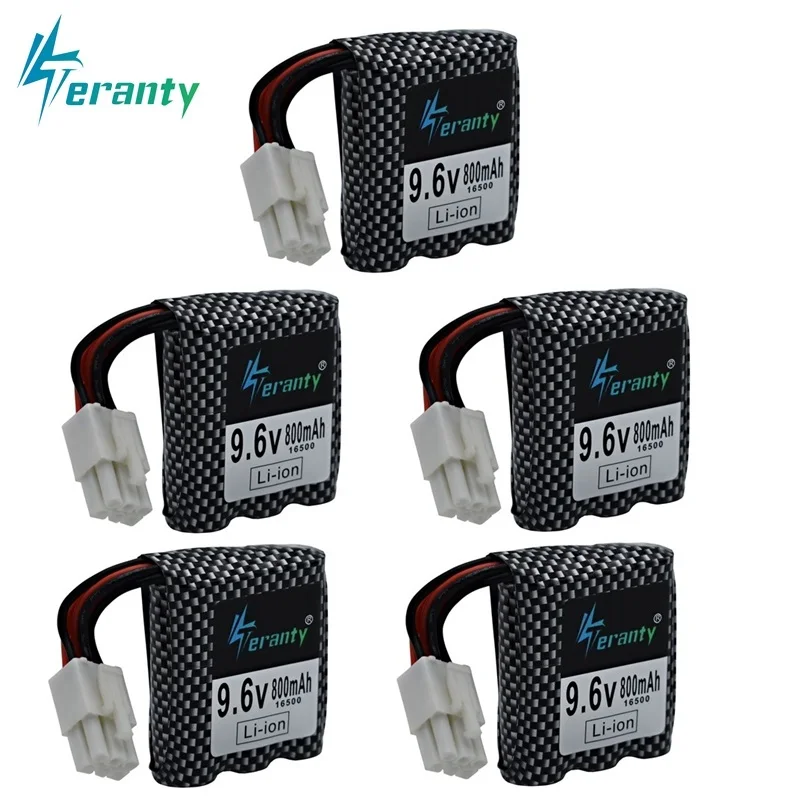 

5pcs/set Original 9.6v Li-ion Battery for RC Car 9115 9116 9912 S912 RC Toys Parts 9.6v 800mAh Battery 16500 EL-6P Plug