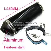Акция: Алюминиевый питбайк 38 мм Глушитель для выхлопа/немой Мотоцикл Скутер dirt Bike detuner 150-450cc