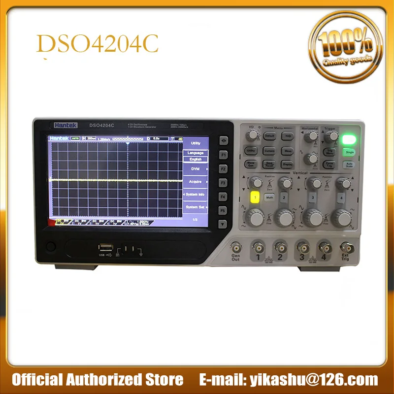 Hantek DSO4204C цифровой осциллограф 200 МГц полоса пропускания 4 канала ПК USB lcd Портативный Osciloscopio Portatil электрические инструменты