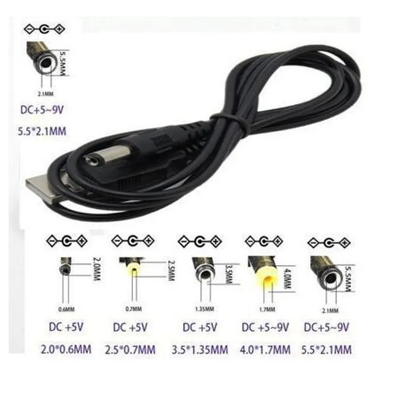 Кабель питания с USB на 5 мм/2 1 мм вольт DC Barrel Jack м|Кабели для MP3/MP4-плееров| |