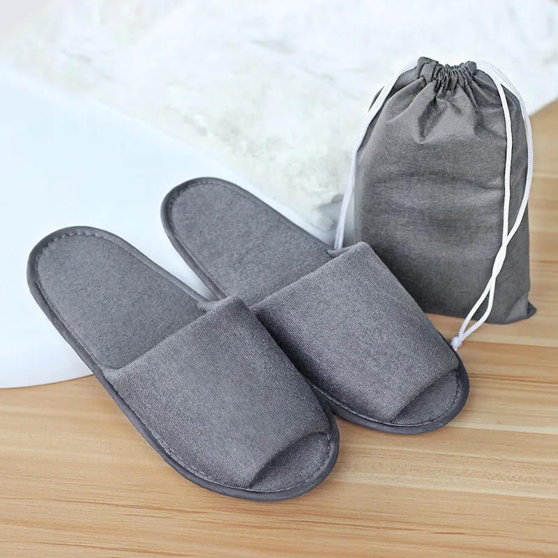 

New Men Women Hotel Slippers Travel Spa Slides Portable Folding Slippers House Disposable Shoes Home Guest Indoor Slippers