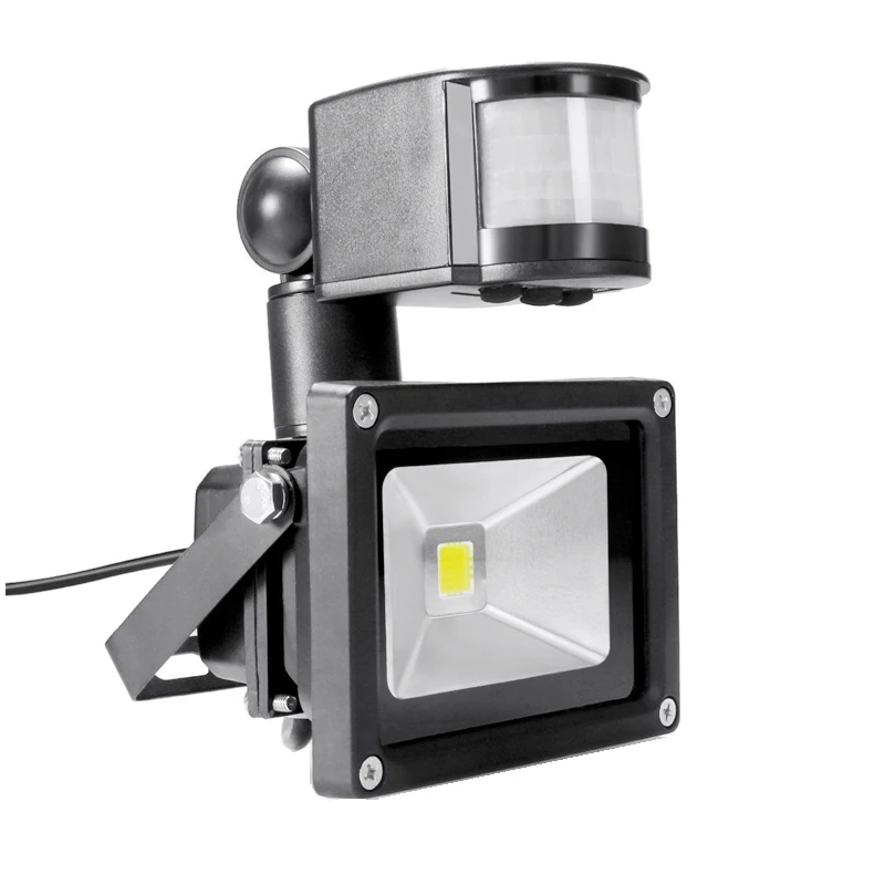

PIR 10W LED floodlight Toolery DC/AC12V input IP65 spotlight For Solar system garage security Motion Sensor Time Lux adjustable