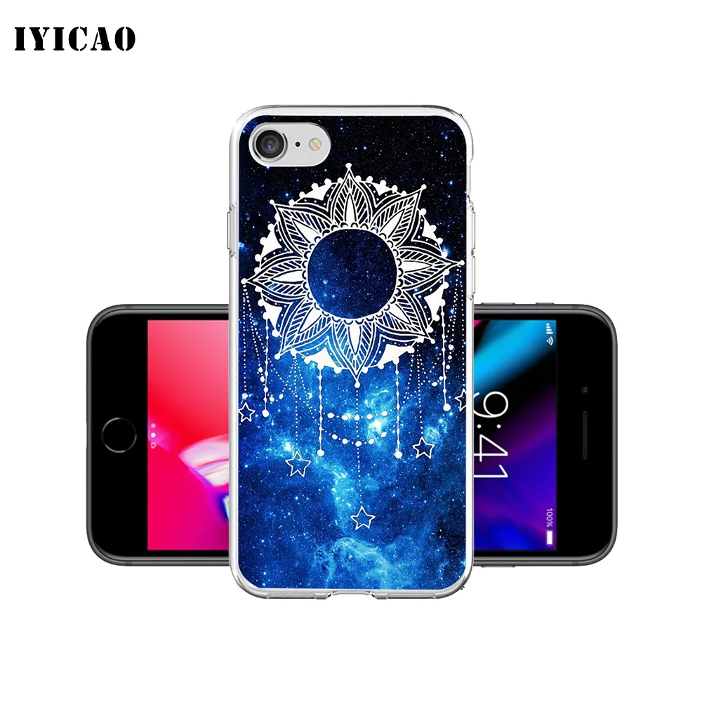 IYICAO животных Мандала серии мягкий силиконовый чехол для iPhone X XR XS MAX 6 6s 7 8 Plus 5 5S SE TPU