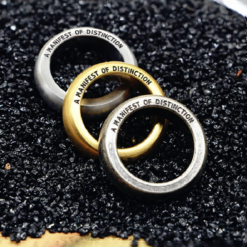 

Ancient silver Ring lovers' Titanium steel lifetime of Lover Jewelry