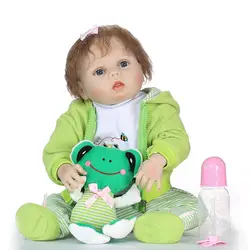 56 см/22 дюймов виниловые Объединенная возрожденная кукла, Реалистичная Детские куклы для детей Playmate Рождественский подарок @ ZJF