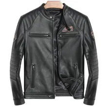 Мужская куртка из натуральной кожи, винтажная, зимняя, осенняя, Англия британская, стильная, мужская куртка, модная, настоящая коровья кожа, пальто размера плюс, 5XL, 6XL