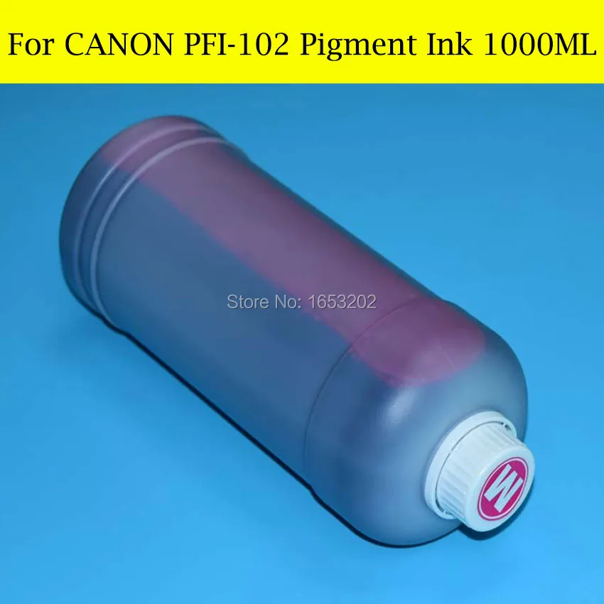 6 шт. X 1000 мл для Canon PFI102 пигментные чернила для канона iPF 500/510/600/605/610/700/710/720 принтер