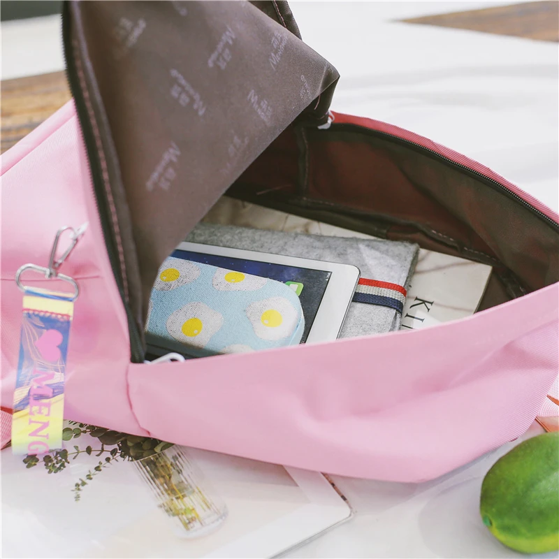 Menghuo Fashion Ribbon Backpack Women Nylon School Bags for Teenage Girls Embroidery Practical Functional Travel Female Backpack (22)