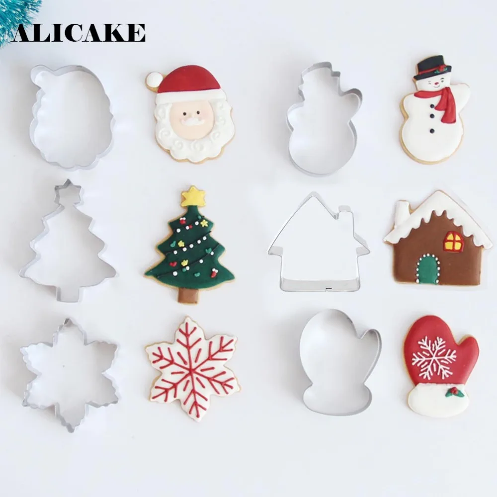 10 шт./компл. Merry Christmas формочки для печенья foremki сделать ciastek инструменты для украшения торта носок Белл перчатки Санта Клаус выпечки инструменты