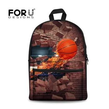 

FORUDESIGNS Men Backpack Foot Ball Pattern for Teenagers Boys Canvas Travel Backpacks Primary Satchel Kids Book Bag Mochila 2018