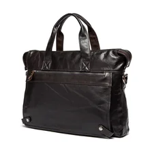 Высококачественная сумка-мессенджер из натуральной кожи для ноутбука 14 дюймов, повседневная мужская из коровьей кожи, мужская сумка на плечо