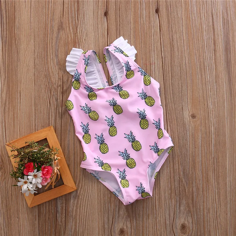 

2017 Baby clothing Pineapple Toddler Baby Girl Kids Swimsuit Bathing Tankini Bikini Set Swimwear Beachwear swimming bathing suit