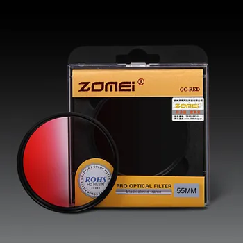 

Zomei 52mm 55mm 58mm 62mm 67mm 72mm 77mm 82mm Optical Gradual Filter Graduated Red Filter for Canon Nikon DSLR Camera Lens