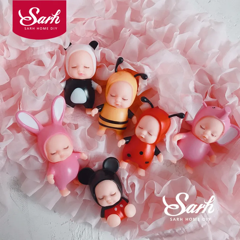 

1Pc Pink Red Black Lovely Panda Rabbit Elephant Baby Cake Decorations Birthday Party Decorations for Baking Cute Gifts
