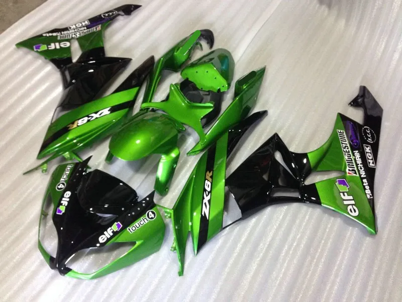 Обтекатель мотоцикла комплект для KAWASAKI Ninja ZX6R 636 09 10 11 12 ZX 6R 2009 2010 2011 2012 зелено