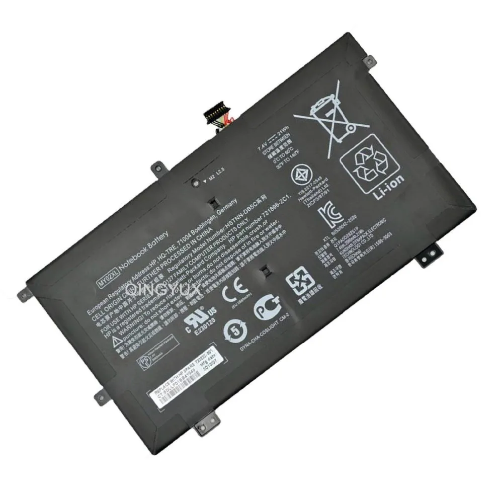 

QINGYUX MY02XL 7.4V 21Wh Laptop Battery Compatible with HP SlateBook X2 10-H010NR/H000SA 721896-1C1 MY02XL