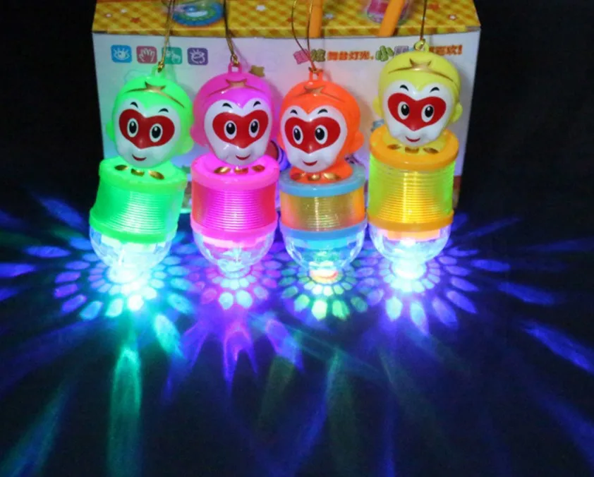 Светодиодный светильник с изображением обезьяны, радужных кругов, игрушки для детей, мигающий фестивальный Рейв, мультяшный портативный светильник, подарок ко дню рождения, светящиеся в темноте игрушки