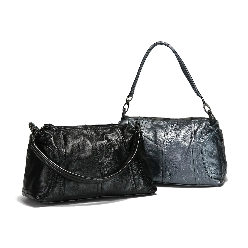 

HANSOMFY packet head layer cowhide leather bag retro fashion Shoulder Messenger portable soft bag, high quality, Genuine bag