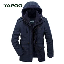 

TAPOO Brand Clothing 2017 Men Spring Hooded Jackets Casual Patchwork Outwear Coat Winter Windproof Jacket Homme Parka Warm Coat