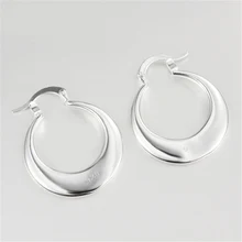 2016 Hot sale High Quality 925 Sterling Silver Earrings Plating Crescent Ear  Earrings Girls Fashion Earring Anti-Allergic Gift