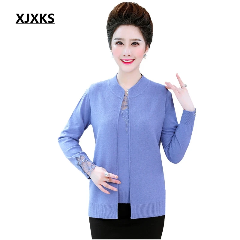 

XJXKS Women Sweater Set Sweater+ Sleeveless Cardigan Autumn And Winter Women Cardigan Beautiful Sweater Plus Size Sweater