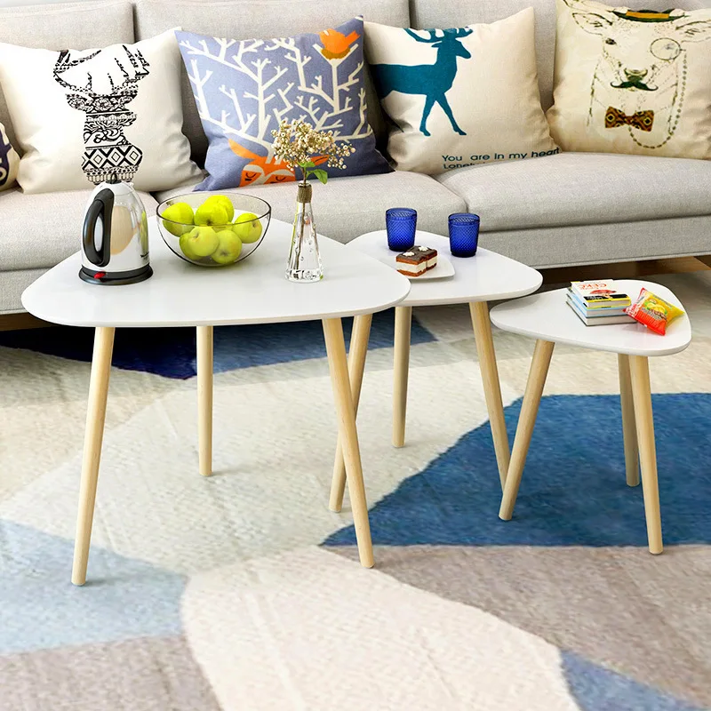 

2018 New Promotion Muebles Quarto For Creative Coffee Table Living Room Round Tea Side Solid Wooden Tables Whole Sale Naonaou
