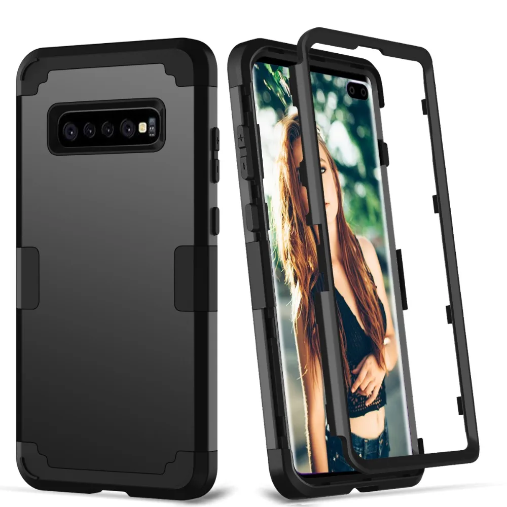 Для Samsung Galaxy S10 Plus ударопрочный защитный чехол Гибридный жесткий резиновый для