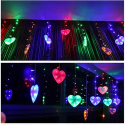 Светодиодный светильник с сердечками, Рождественская Свадебная вечеринка, декоративная лампа, 220 В, SDF-SHIP