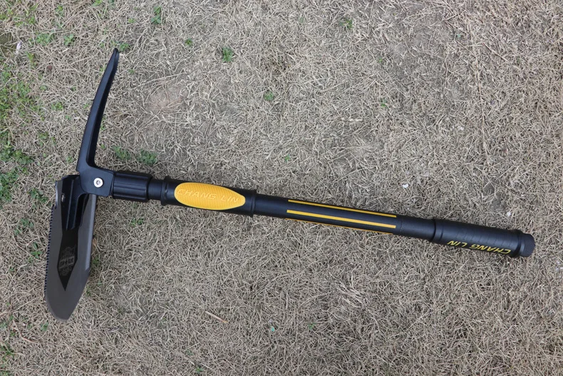 CHANGLIN Multifunctional Camping Shove Military Portable Folding Survival Spade Trowel Dibble Pick Emergency Garden Outdoor Tool