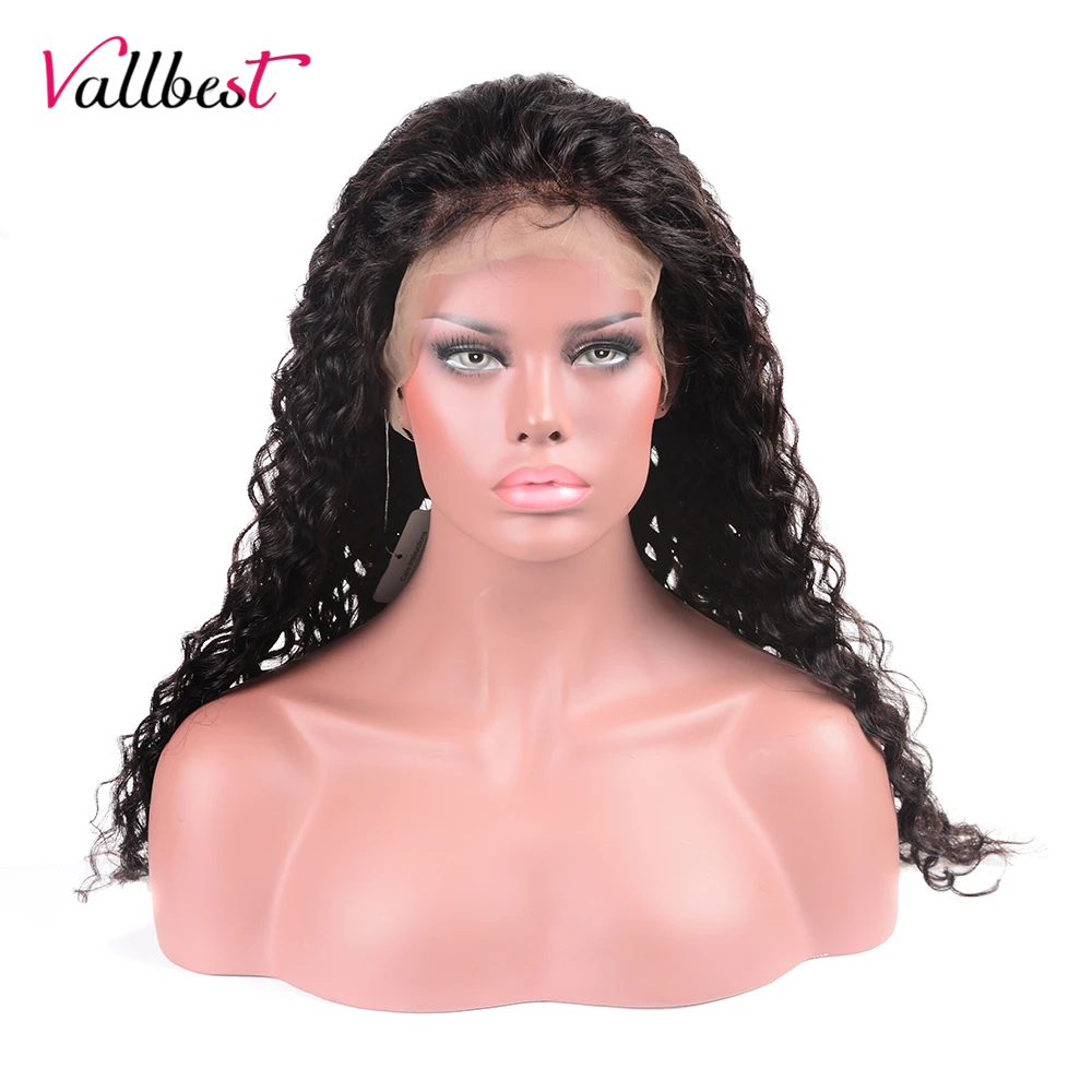 Vallbest Синтетические волосы на кружеве натуральные волосы парики для черный Для женщин перуанский волна воды Синтетические волосы на