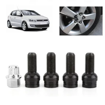 

1 Set 17mm Wheel Bolt and Lock Lug Nut Fit For VW/Golf/Jetta/Beetle/Passat/Audi 8D0601139F Black and Silver