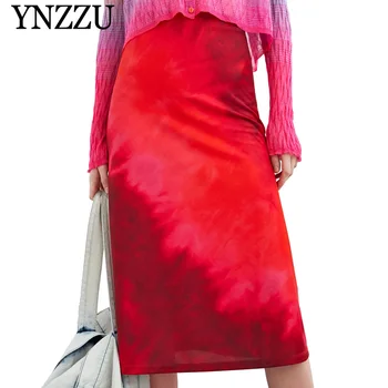 

Elegant 2019 Spring Satin Long Skirt Women Red High Waist Summer Maxi Skirts ladies skirt Women Bottoms Streetwear B322