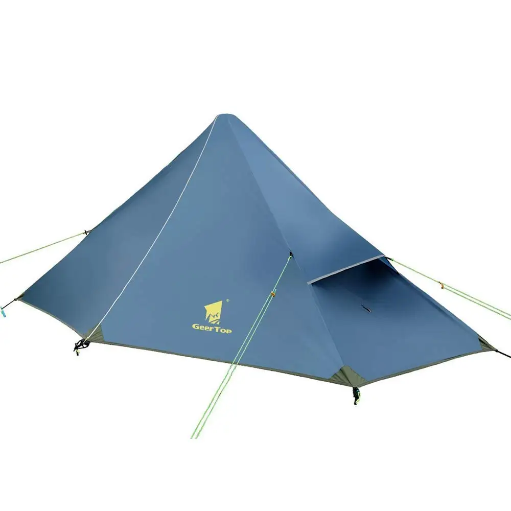 Tenda de Acampamento ao ar Geertop Ultraleve Pessoa Três Temporada Mochila Livre Caminhadas Equipamento Turístico Portátil Tendas Trekking 1 3 Uma 14 High Quality Esporte e Lazer