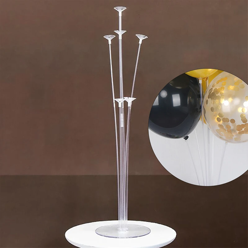 

1set 40 Birthday Balloon Stick Unicorn Party Decor Latex Balloon Table Floating Letter Balloons Supporting Holder Rod Balloon