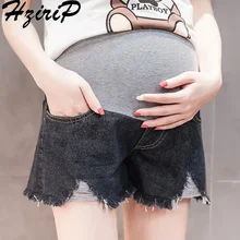HziriP лето материнства Джинсовые шорты Для женщин Мода хлопок высокое качество эластичный пояс для Беременность уход живота короткие штаны