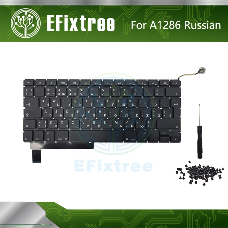 

New Laptop A1286 Keyboard Layout Russian For Macbook Pro 15'' A1286 Keyboard+Backlight Backlit+Screws 2009-2012 Year